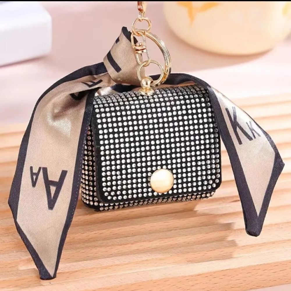 Bedazzled Coin Purse Holder Keychain
